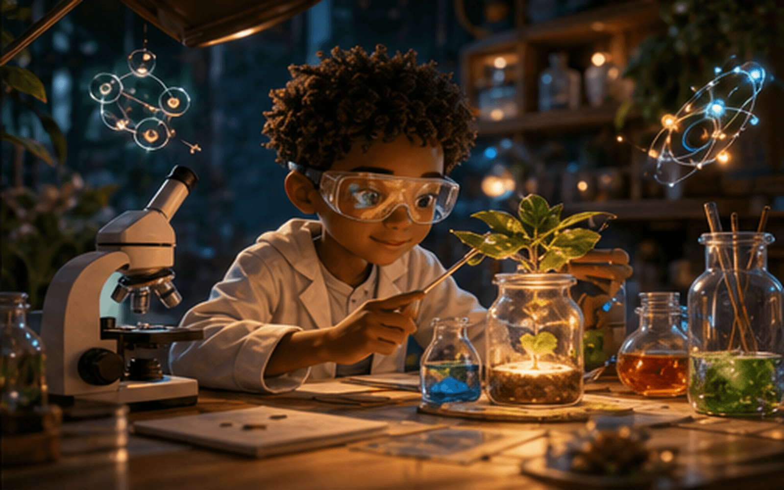 Science lab learning visual.