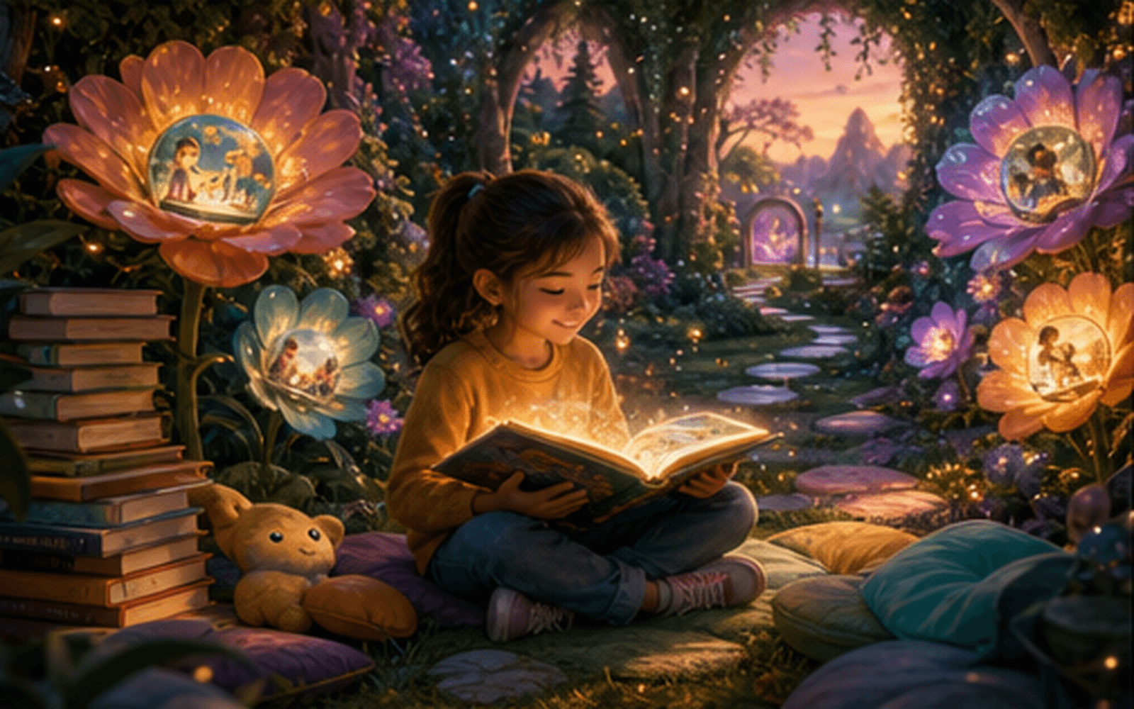 Reading and story learning visual.