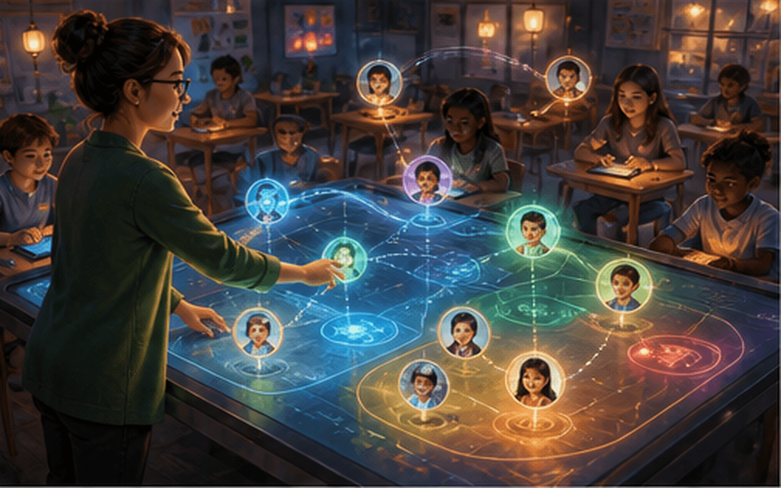 Community learning commons visual for teacher collaboration.